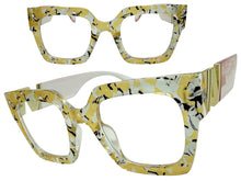 Oversized Exaggerated Funky Artsy Retro Style Clear Lens EYEGLASSES Abstract Optical Frame 69100