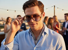 Exaggerated Classic Vintage Retro Style SUNGLASSES Brown Frame - Ombre Lens 2465