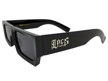 Classic Hardcore Biker Gangster Style LOCS SUNGLASSES X-Large Thick Black Frame - Dark Lens 91321