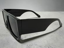 Classic Hardcore Biker Gangster Style SUNGLASSES Large Thick Black Frame - Dark Lens B0335