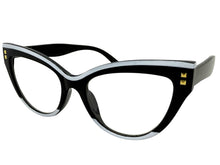 Classic Elegant Vintage Retro Cat Eye Style READING GLASSES READERS Black Frame +2.50