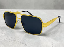 Classic Vintage Retro Luxury Hip Hop Rapper Style SUNGLASSES Square Gold Frame - Dark Lens E2206