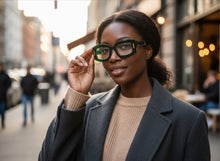 Classy Elegant Modern Retro Style Clear Lens EYEGLASSES Thick Green Optical Frame 24020