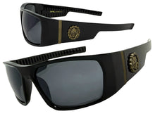 Classic Hardcore Gangster Biker Style Choppers SUNGLASSES Thick Black Frame - Dark Lens 6786