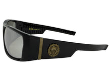 Classic Hardcore Gangster Biker Style Choppers SUNGLASSES Thick Black Frame - Silver Lens 6786