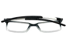 Classy Contemporary Modern Style READING GLASSES READERS Black Frame Lens Strength +2.00