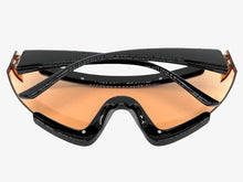 Oversized Exaggerated Modern Rerto Shield Style SUNGLASSES Large Black Frame 63290