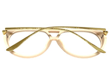 Oversized Classic Vintage Retro Hip Hop Style Clear Lens EYEGLASSES Large Cream & Gold Frame 26008