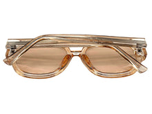 Classic Vintage Retro Style SUNGLASSES Large Thick Champagne Acetate Frame C005