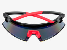 Oversized Retro Sporty Wrap Around Shield Style SUNGLASSES Large Frame - Gold Lens 80963