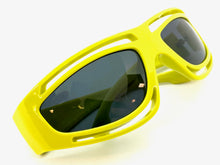 Biker Sporty Wrap Around Style SUNGLASSES Yellow Frame 1246