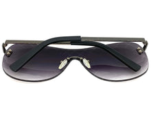 Oversized Contemporary Modern Retro Shield Style SUNGLASSES Flat Gray Lens A246