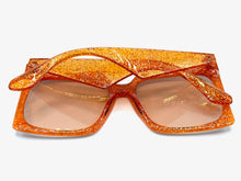 Oversized Exaggerated Vintage Retro Style SUNGLASSES X-Large Square White Frame 49308