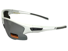 Sporty Wrap Around Cycling Fishing Biker SUNGLASSES Sleek White Frame - Silver Lens 2754