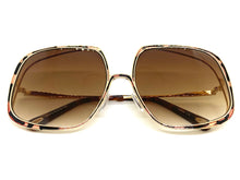 Exaggerated Classic Vintage Retro Style SUNGLASSES Square Gold Frame 2312