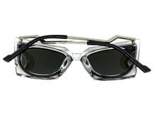 Classic Vintage Retro Cat Eye Style SUNGLASSES Funky Clear & Black Frame 1720