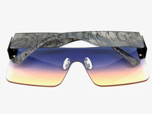 Oversized Exaggerated Modern Retro Shield Style SUNGLASSES Large Rimless Frame 2270