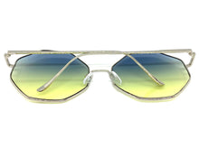 Oversized Exaggerated Vintage Retro Style SUNGLASSES Large Silver Octagon Frame 4150