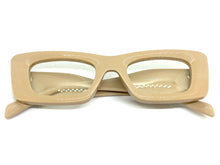 Exaggerated Vintage Retro Style Clear Lens EYEGLASSES Thick Khaki Frame 81260