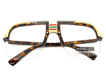 Men's Classic Vintage Retro Hip Hop Style Clear Lens EYEGLASSES Tortoise & Gold Frame 2719