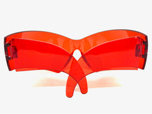 Oversized Space Futuristic Robotic Cyclops Shield Costume Party SUNGLASSES Huge Red Lens 2170