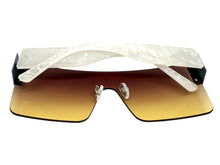 Oversized Exaggerated Modern Retro Shield Style SUNGLASSES Large Rimless Frame 2270