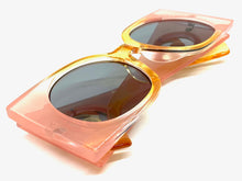 Oversized Exaggerated Classic Vintage Retro Style SUNGLASSES Huge Square Pink Frame 2158