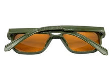 Classic Vintage Retro Hip Hop Style SUNGLASSES Square Olive Green Frame 80930