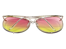 Oversized Exaggerated Vintage Retro Style SUNGLASSES Large Gold Frame 4165