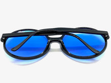 Oversized Classic Vintage Retro Style SUNGLASSES X-Large Round Black Frame 1734