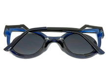 Classic Vintage Retro Cat Eye Style SUNGLASSES Funky Blue Frame 1737
