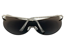 Oversized Exaggerated Modern Retro Shield Style SUNGLASSES X-Large Silver Frame - Blue Lens 4603