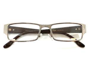 Classy Contemporary Modern Style Clear Lens EYEGLASSES Silver Fashion Frame 1215