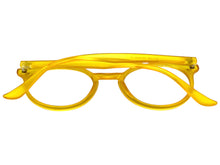 Classic Vintage Retro Style Clear Lens EYEGLASSES Round Yellow Frame 1728