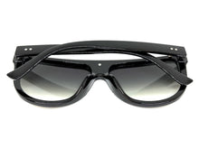 Classy Elegant Modern Rerto Shield Style SUNGLASSES Black Frame 6515