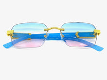 Men's Classy Elegant Luxury Retro Hip Hop Style SUNGLASSES Gold Rimless Frame 7522
