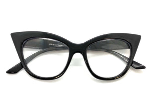 Women's Classic Vintage RETRO Cat Eye Style Clear Lens EYE GLASSES Black Frame 1611