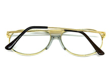 Classic TRUE Vintage Retro Aviator Style Clear Lens EYEGLASSES Gold Frame - Glass Lens M306