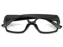 Oversized Classic Vintage Retro Style Clear Lens EYEGLASSES Large Square Black Frame 80843
