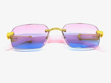 Men's Classy Elegant Luxury Retro Hip Hop Style SUNGLASSES Gold Rimless Frame 7522