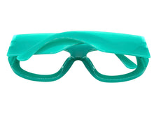 Oversized Exaggerated Vintage Retro Style Clear Lens EYEGLASSES Large Super Thick Turquoise Frame 1386