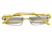 Classy Elegant Luxury Modern Style SUNGLASSES Rimless Gold Frame 5335