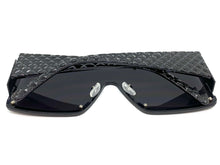 Oversized Contemporary Modern Retro Shield Style SUNGLASSES Large Flat Dark Lens 96312