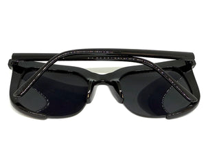 Classic Vintage Retro Style SUNGLASSES Square Black Frame - Dark Lens 1678