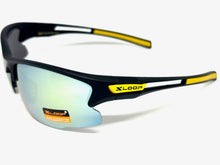 Sporty Wrap Around Cycling Fishing Biker SUNGLASSES Sleek Black Frame - Gold Lens 2754