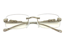 Classy Elegant Sophisticated Luxury Style Clear Lens EYEGLASSES Rimless Silver Frame E0661