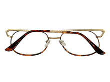 Exaggerated Classic Vintage Retro Style Clear Lens Blue Light Block Computer EYEGLASSES Square Gold Frame 5408