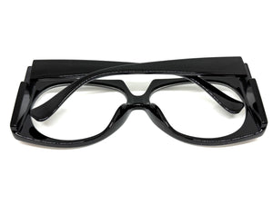 Oversized Vintage Retro Style Clear Lens EYEGLASSES Large Square Black Frame 5693