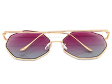 Oversized Exaggerated Vintage Retro Style SUNGLASSES Large Rose Gold Octagon Frame 4150