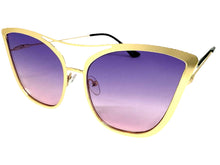 Classic Vintage Retro Cat Eye Style SUNGLASSES Funky Gold Frame A305
